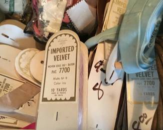 French and Swiss  spools of ribbon