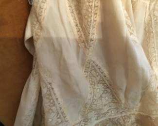 So many beautiful linens many with gorgeous handmade lace and embroidery