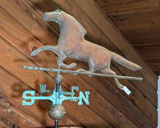 Lot 788: Copper weathervane measuring 33 " high