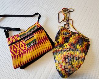 Woven travel crossbody bags 