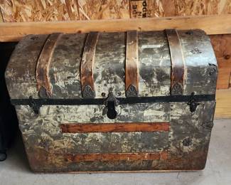 2 antique trunks 