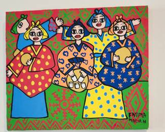 Small Fatima Mazirh Folk Art.