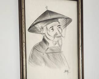 Becky Vietnamese Etching on Silk. 