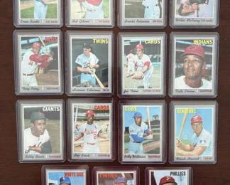 1970 Topps baseball cards. Bob Gibson, Ernie Banks, Harmon Killebrew and more