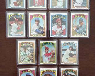 1972 Topps baseball cards. Bob Gibson, Joe Morgan, Frank Robinson, and more
