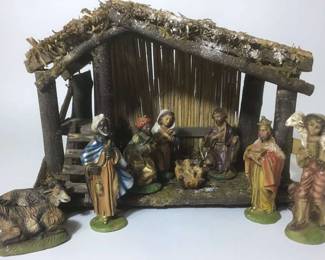 10 Piece Vintage Nativity Set 