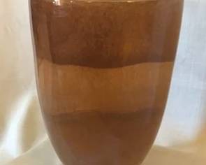 Handblown Glass Vase In Earth Tones