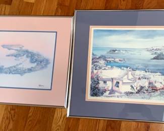 Diana Higginbotham and C. Holding Signed Prints.