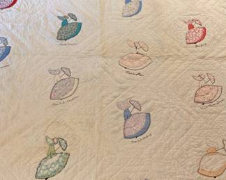 Dutch Girl Pattern Handmade Quilt