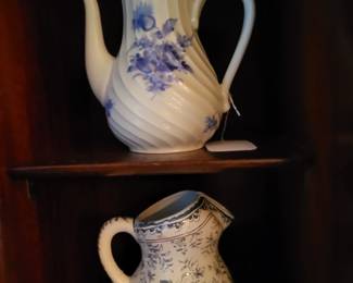 Limoges tea pot, Portugal pitcher