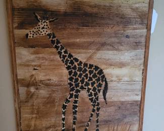Wood art giraffe 