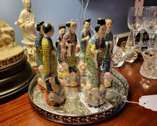 Family Rose immortal porcelain figurines