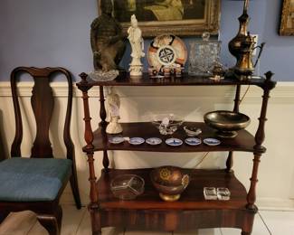 Royal Copenhagen butter pats,
Steven crystal bowl, Brilliant cut biscuit jar