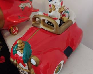 Fitz & Floyd: Ceramic red car candy dish 1981