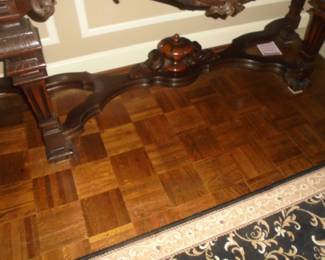 Antique mahogany china buffet w/concave doors on each end 78"W x 25" D x 39"T