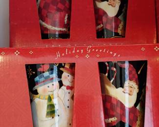 6 Holiday greetings: Lattes hand painted in box