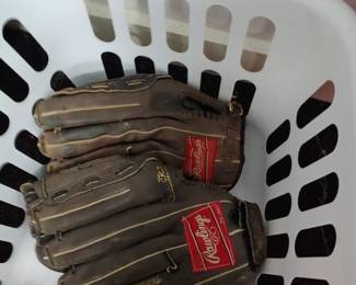 2 Rawlings baseball gloves