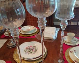 Tall glass center pieces 3 styles