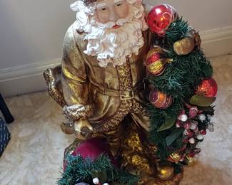 Large gold Santa