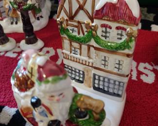 Fitz & Floyd: Ceramic napkin holder 1998 Dickens