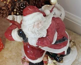 Large ceramic Santa flower vase