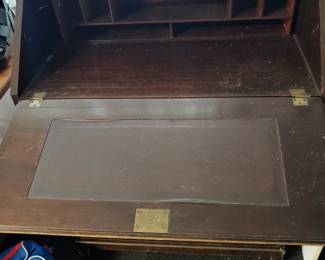 Mahogany secretary w/3 drawers
