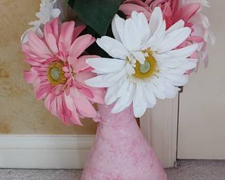 Matching pink vase