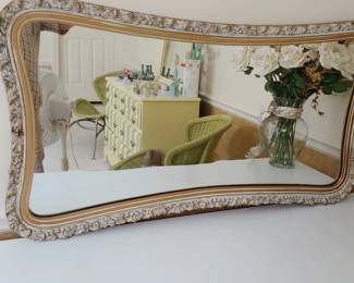 White framed mirror