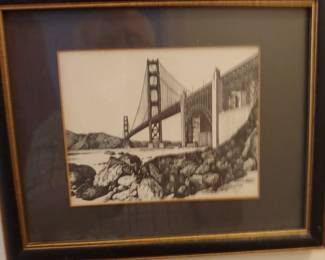 Another Matted/framed pen & ink picture