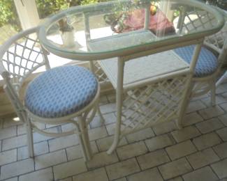 Matching small tea table w/2 matching chairs