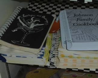 Various vintage cook books