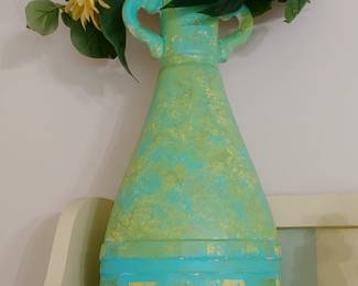 Blue green vase