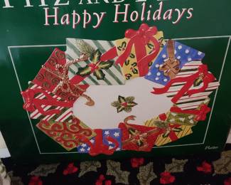 NIB Happy Holidays tray