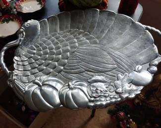 NIB Lennox metal turkey ware platter