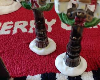 Fitz & Floyd: Ceramic lamp posts Dickens