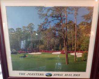 Framed/matted picture 'The Masters - April 10-13 2003