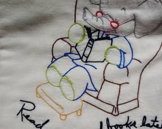 20-25 vintage embroidered dish towels