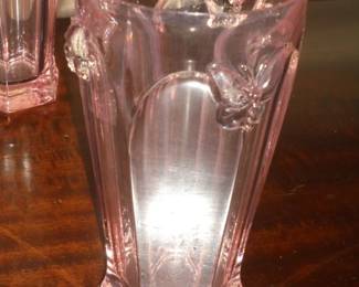 8 vintage pink 'Butterfly meadow' glasses Lenox