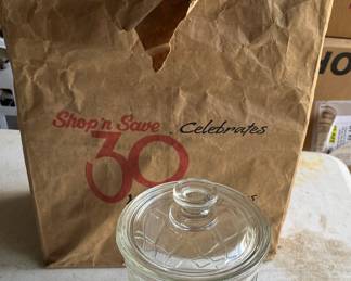 Four glass jars, all new. 