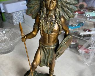 Indian figure by Toscano. 