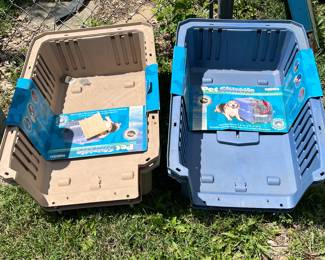 New dog crates. 