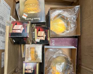 brass trinket boxes 5 different shapes