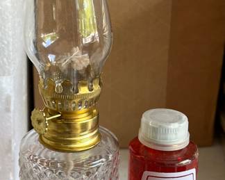 Twelve mini oil lamps, all new in boxes. with oil