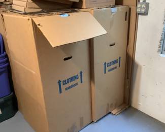 Four packing boxes for clothes. $10 each