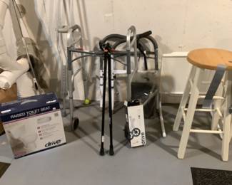 Variety of health items…crutches, walker, canes, lap top for bed or sofa/chair, toilet seat
