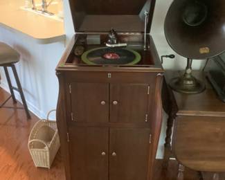 Older phonograph…with records