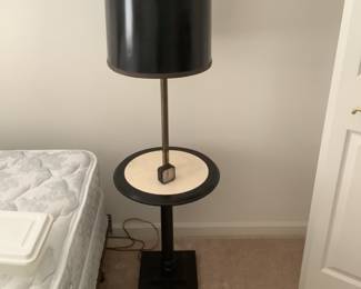 Black end table with built in lamp…