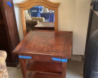 End table and mirror