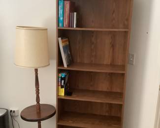 Bookshelf measures 71” h x 28” w x 12” d…presale $25. End table lamp…works great