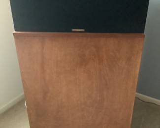 Pair of Very large speakers by Klipsch…corner horns..32 “ w x 28” d x 50” h. Presale $4500. Excellent condition.